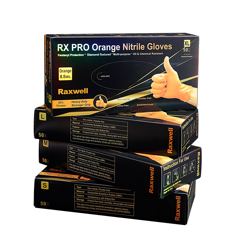 Orange Nitrile Glove - 1,000 Case Count, 8.5 Mil Thick