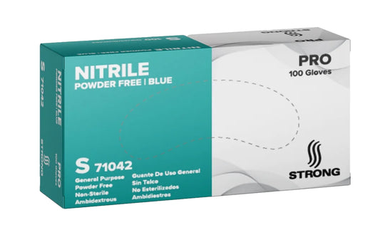 Strong Manufacturers Blue 4mil Nitrile Gloves - 1,000 Case Count