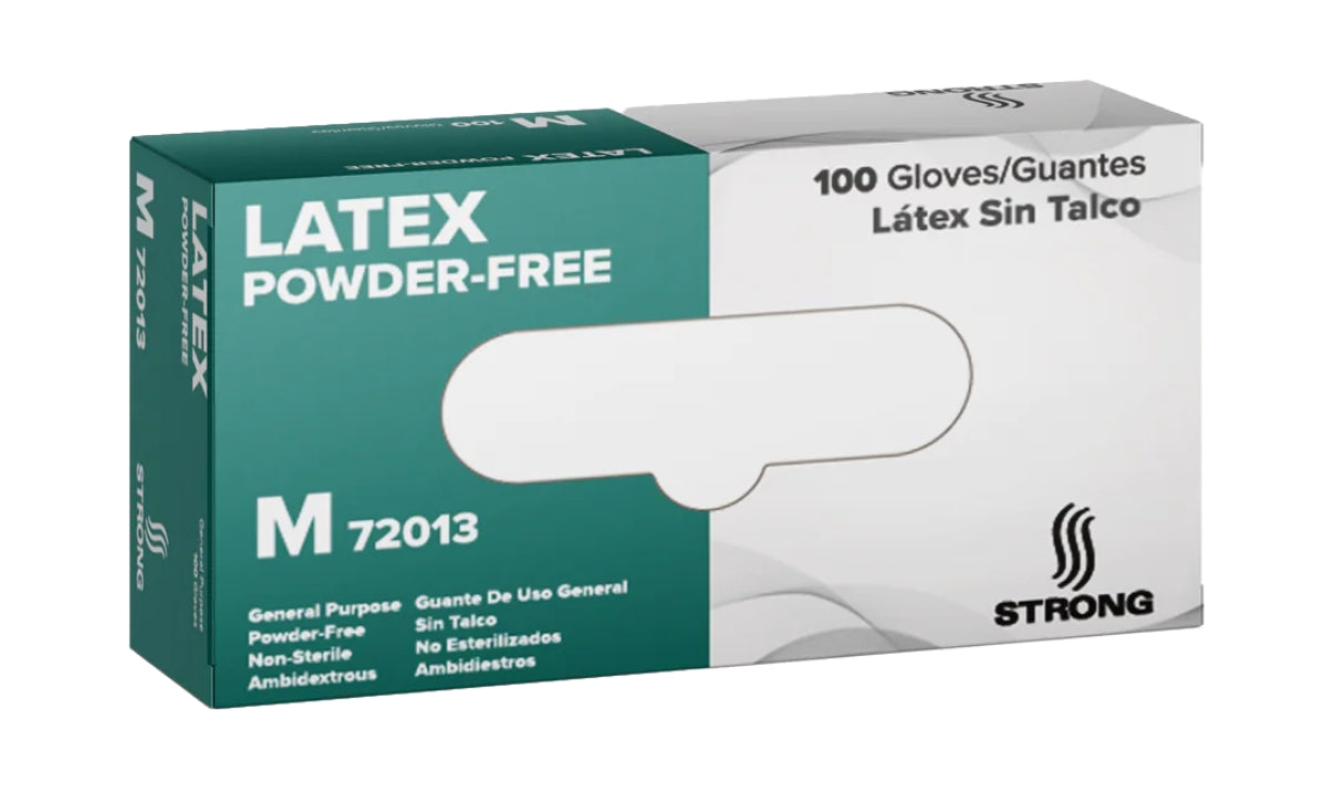 Strong Manufacturers White 4.5 Mil PF Latex Gloves - 1,000 Case Count