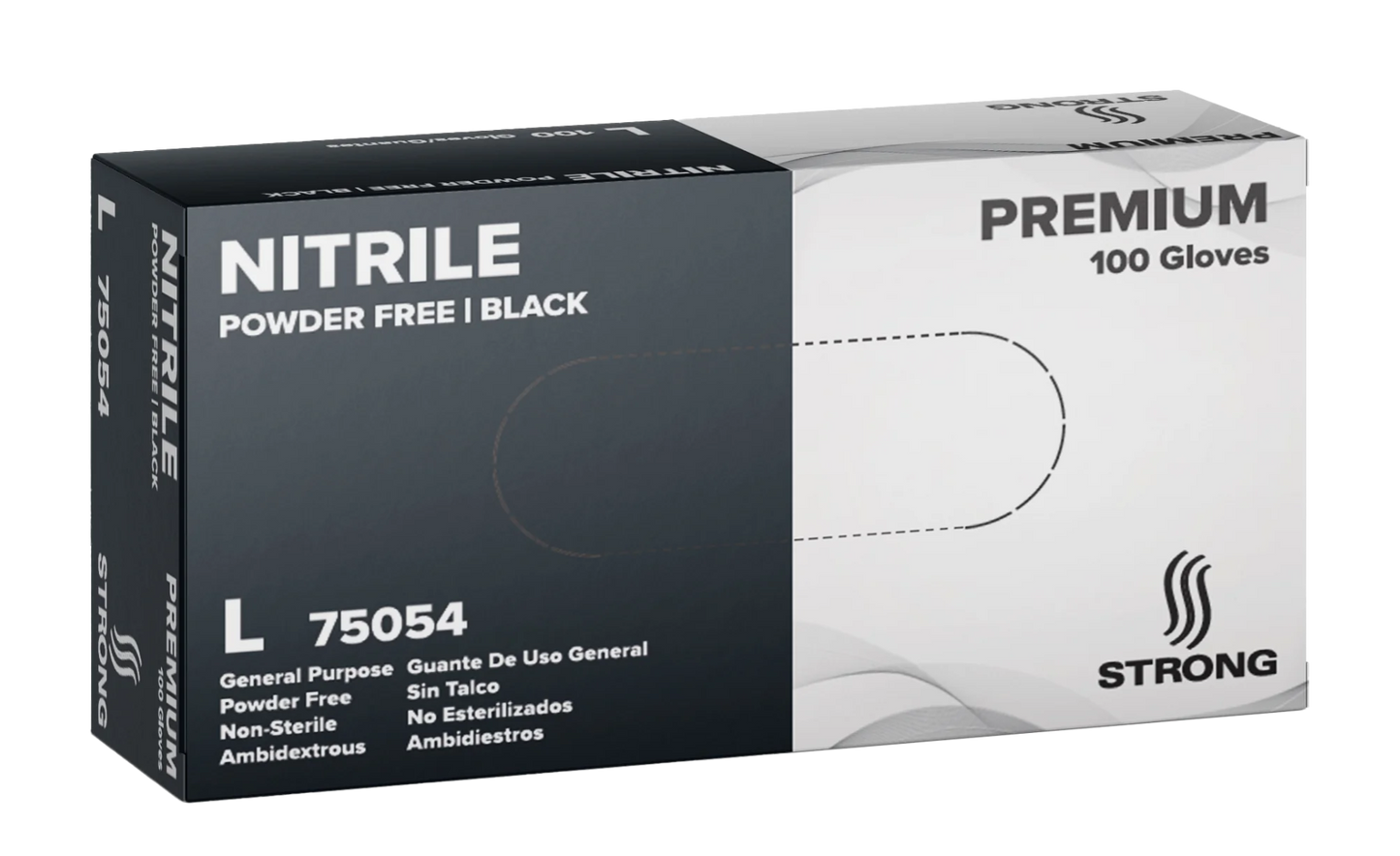 Strong Manufacturers Black 5mil Nitrile Gloves - 1,000 Case Count